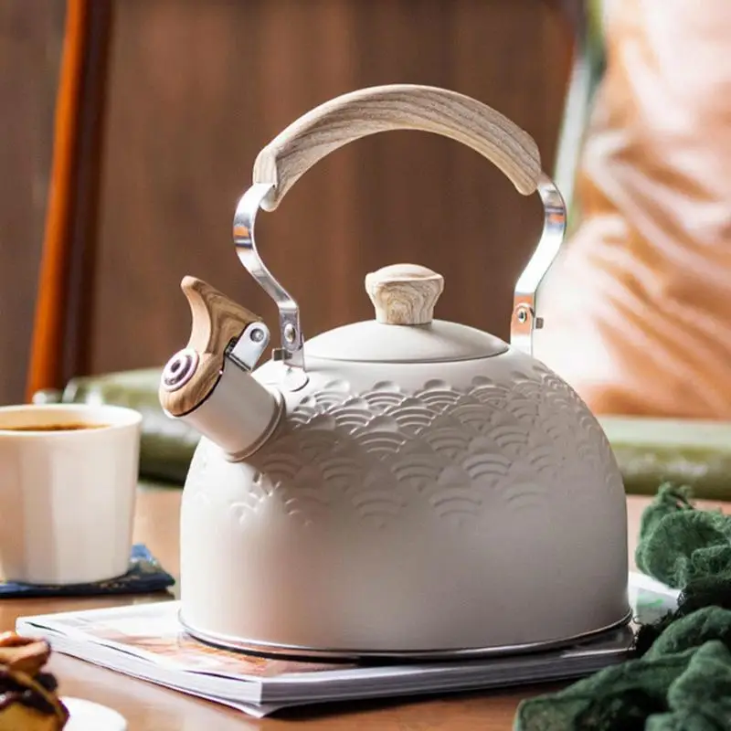 ROCKURWOK Tea Kettle, Tea Pot with Cool Touch Ergonomic Handle, Tea Kettle  Food Grade Stainless Steel, Tea Kettle Stovetop, Kettle Teapot, Whistling