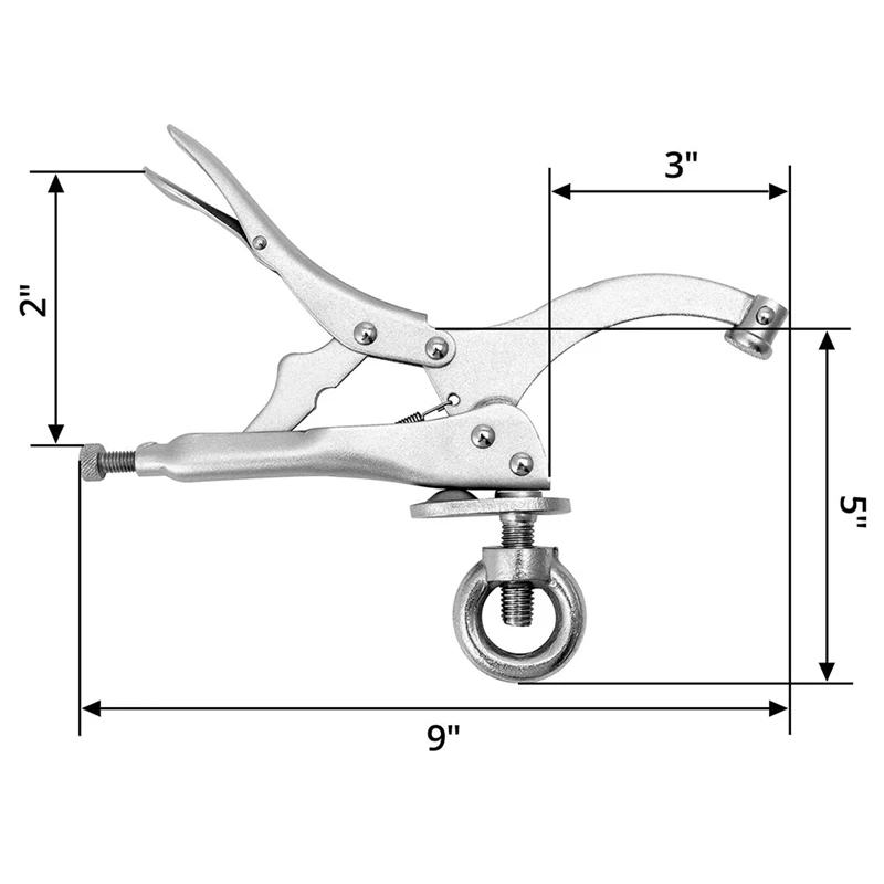 【CLEARANCE】9 Inch Drill Press Vice Clamp Woodworking Holding With Lock And Release Lever Locking Pliers