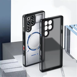 Matte Transparent Shockproof Bumper Case with Acrylic Protective Shell for ZTE Nubia Red Magic 11 Pro (Matte black)