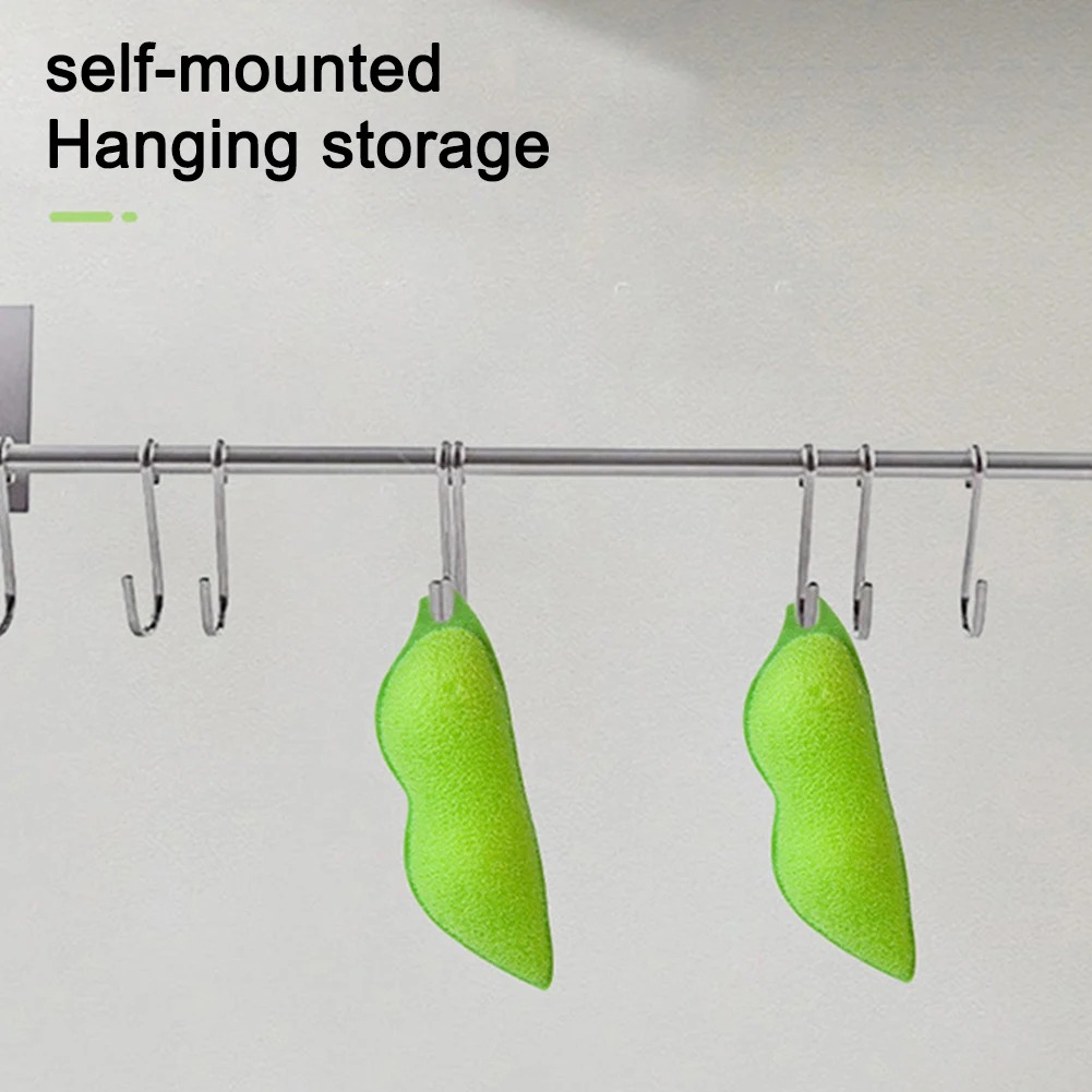 6pcs Reusable Bottle Cleaning Sponge Lightweight Soft Aluminum Ceramic Ball Pea Shape Kitchen Tool 5