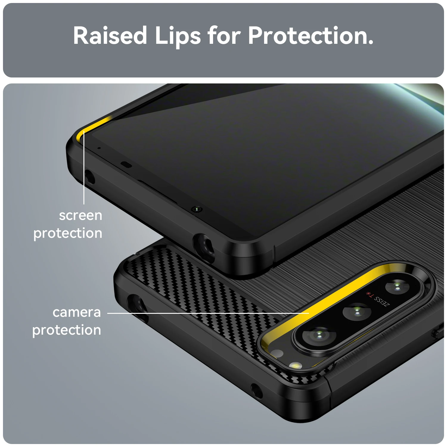 Shockproof Soft Silicone Phone Bumper Case, 6.1 inch