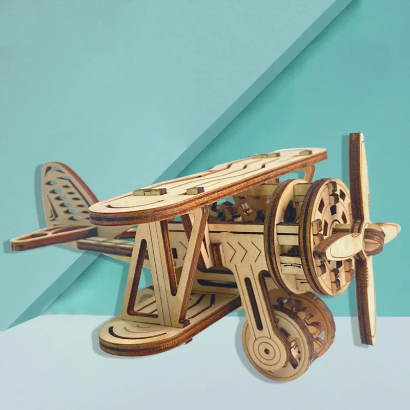

3D-пазлы деревянные в винтажном стиле, маленькая модель самолета «сделай сам», сборные блоки, игрушка-пазл, самолет, строительные комплекты для детей, подарки