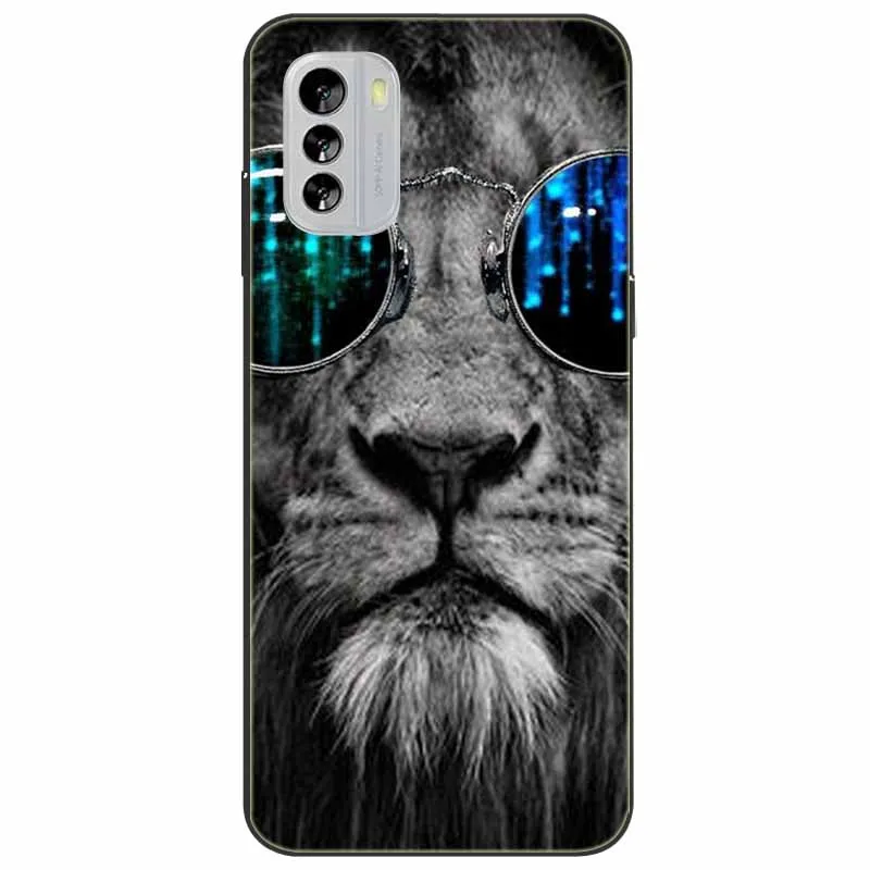 LCEHTOGYE Cover per Nokia G42 + Pellicola Protettiva in Vetro Temperato,Nero Custodie Morbido Silicone Case Ultra Sottile TPU Custodia per Nokia G42 (6, 56) - KE163