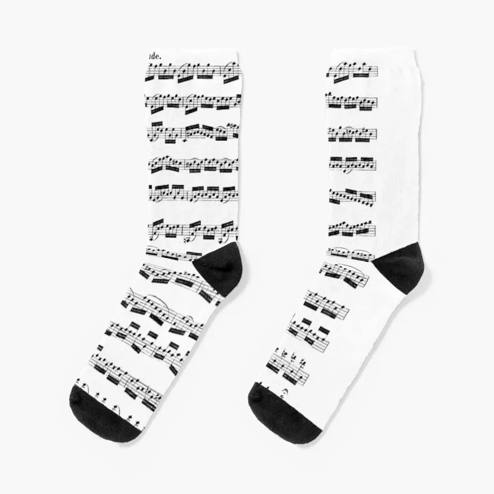 Bach Cello Suite I Prelude Socks Run essential floor Men Socks Women's