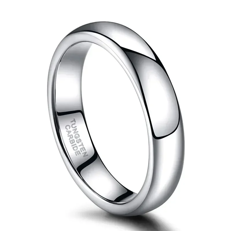 2mm-8mm Ring Pure Silver Color Tungsten Ring Couple Engagement Wedding Band Men Women wedding rings silver ring womens ring couple rings finger rings jewelry rings ring jewelry