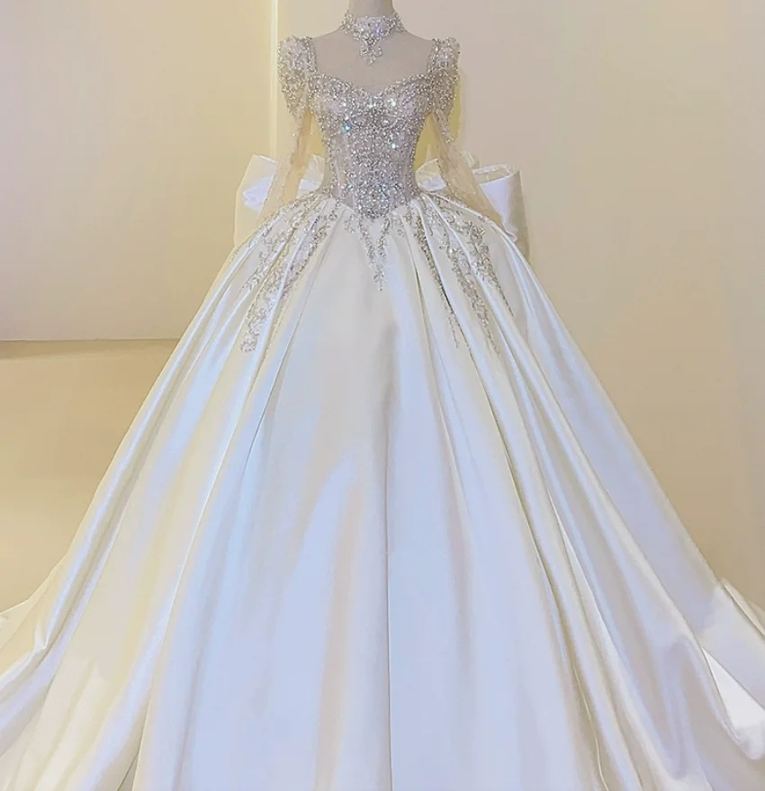 New Bridal Main Yarn High Quality Texture Wedding Dress