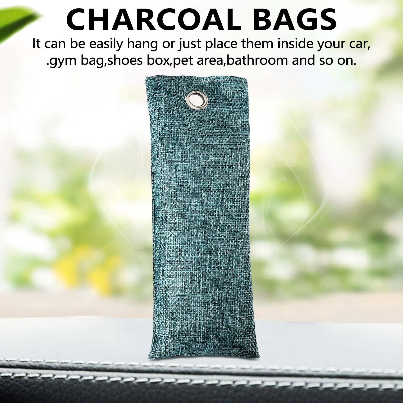 Charcoal Air Purifying Bag,Closet Deodorizer,Shoes Odor Eliminator,Car Air Purifier,Home Fresheners,6 Pack