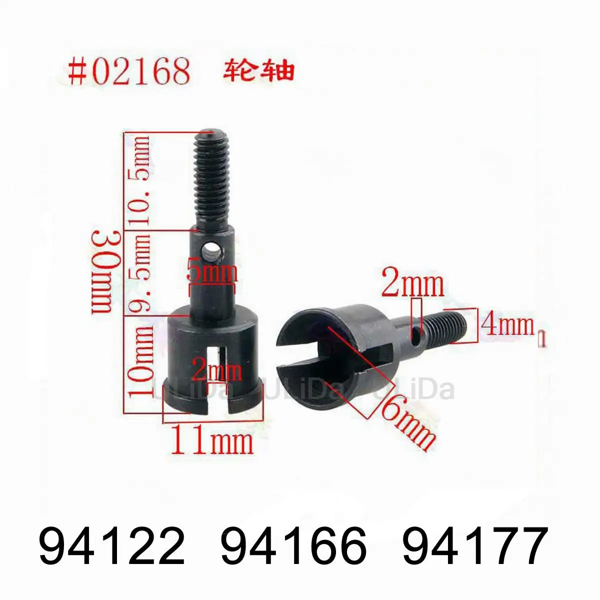 Pneus de Rechange pour Voiture RC - Lot de 2 - 08064 Noir