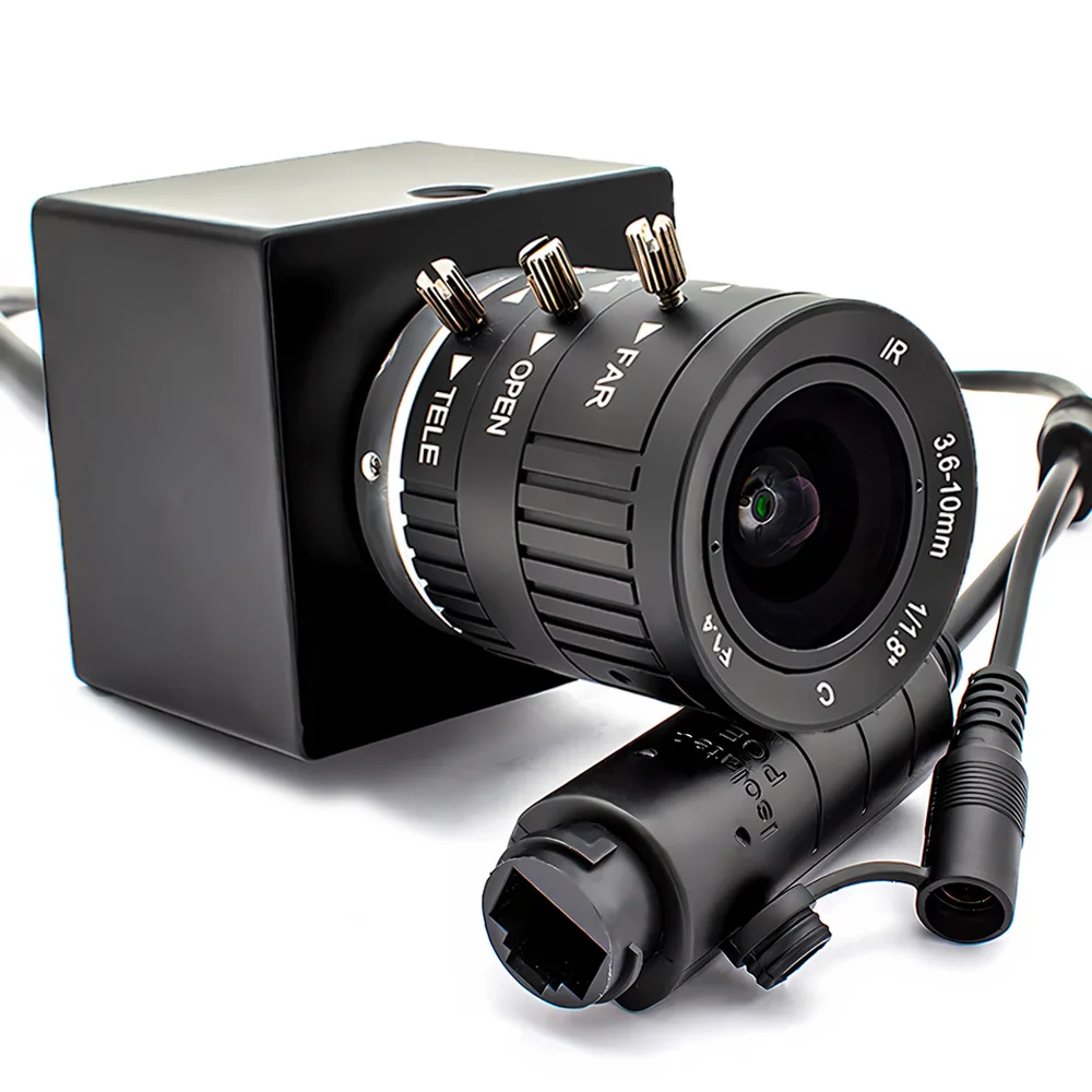 RTSP HD 2/4MP POE IP Camera 3.6-10mm Manual Zoom Indoor Mini Industrial Security
