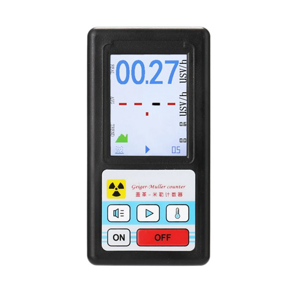 

BR-6 Geiger Counter Nuclear Radiation Detector Personal Dosimeter Gamma Detector Radioactive Tester Marble Tool Black