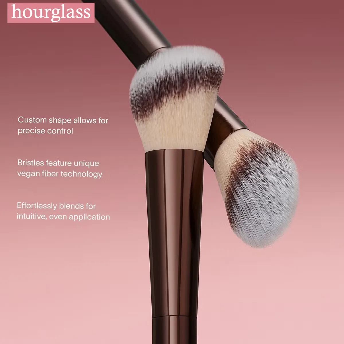 Hourglass No. 15 Blush Brush Cheeks Contour Blush Stippling Brush Cream Liquid Blushes Makeup Tool Angled Cream Blush Brush 2