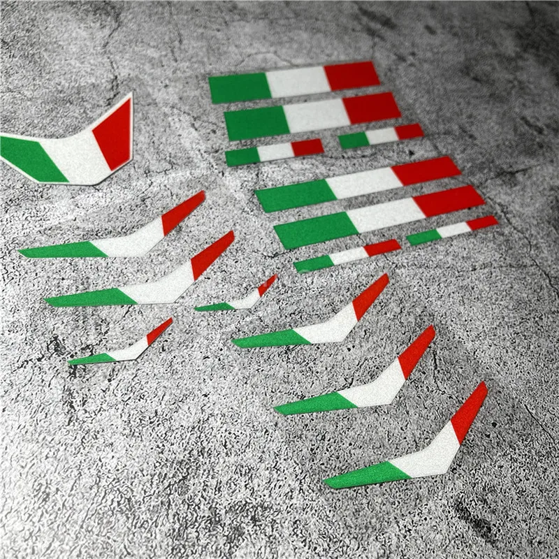 DXYMOO Italia National Flag Made In Italy Stickers Reflective Car Styling Helmet Decorate Motocross Bike Decal Tape