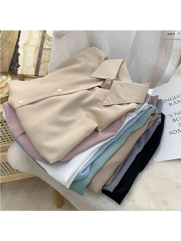 

Korean Style Women Ladies Loose Long Sleeve Shirt Blouse Baju Baju Wanita Lengan Panjang New Ready Stock