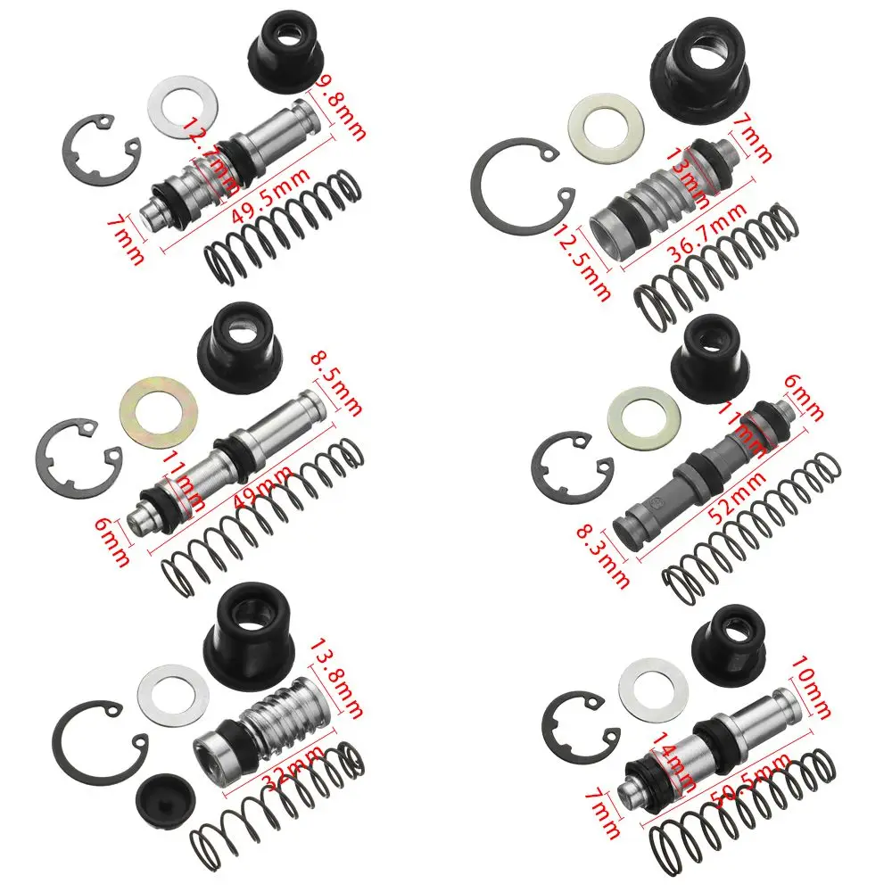 Motorcycle Clutch Brake Pump Piston Plunger Repair Kit 11mm 12.7mm 14mm Motorbike Master Cylinder Piston Rigs Repair Accessories motorcycle clutch brake repair kit