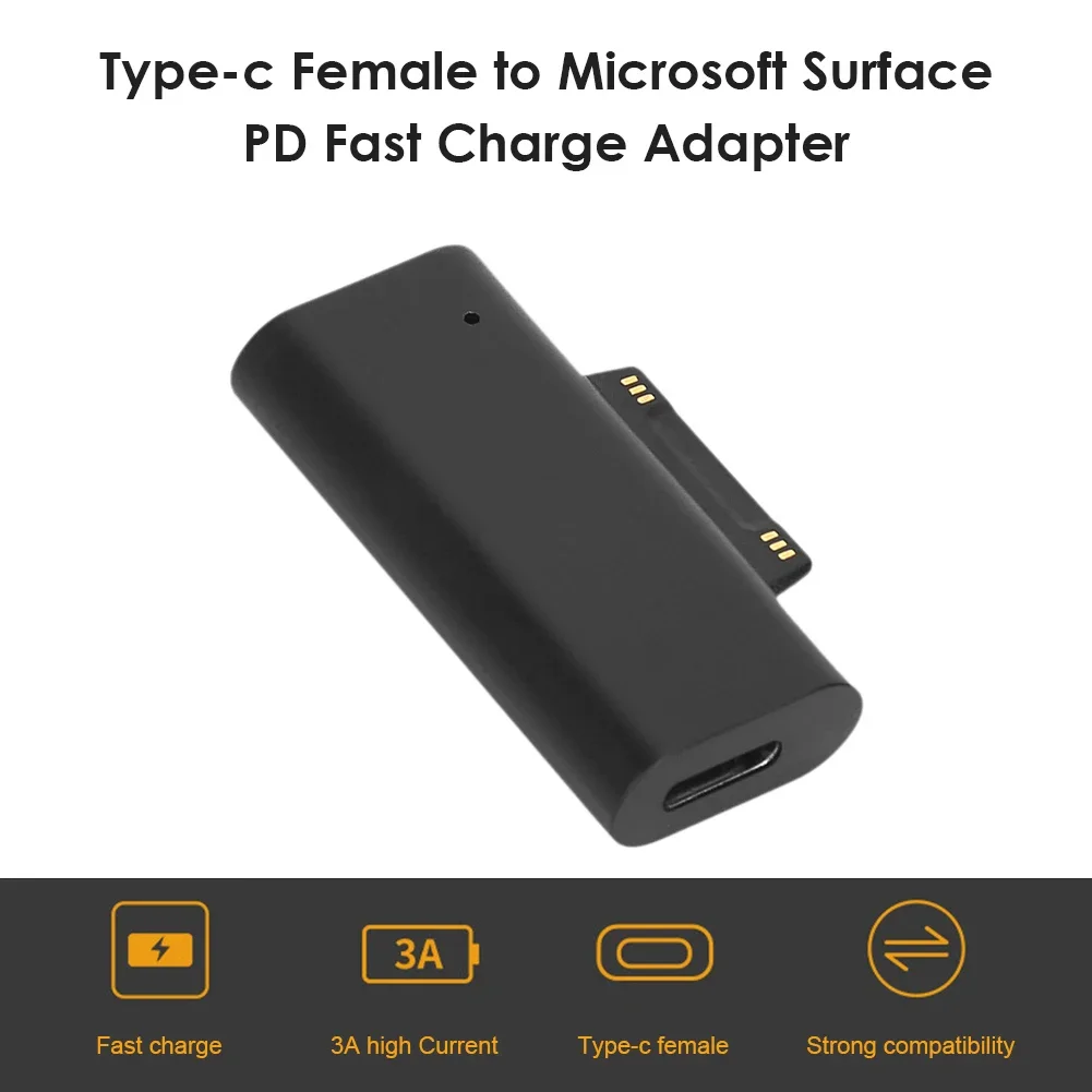 USB Type C PD Adapter Tablet Fast Charging Plug Converter Charger Adapter for Microsoft Surface Pro 3 4 5 6