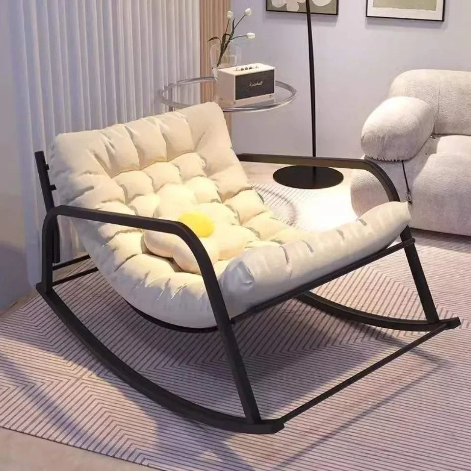 Description Picture 5 of itemDouble Sofa Rocking Chair Can Lie Can Sleep Home Living Room Simple Lounge Chairs Modern Light Luxury Rocking Garden Lazy Sofa