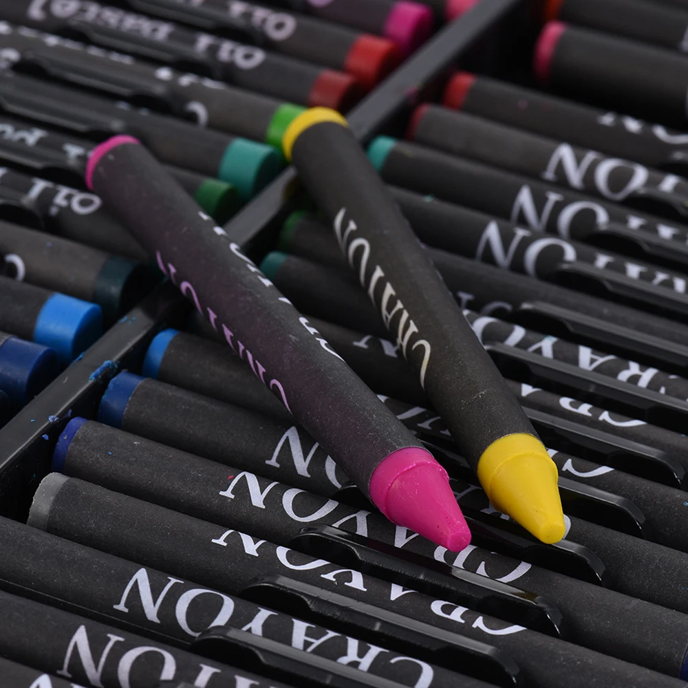 168pcs Drawing Pen Art Set Kit Painting Sketching Color Pencils Crayon Oil Pastel Water Color Glue with Case for Children Kids