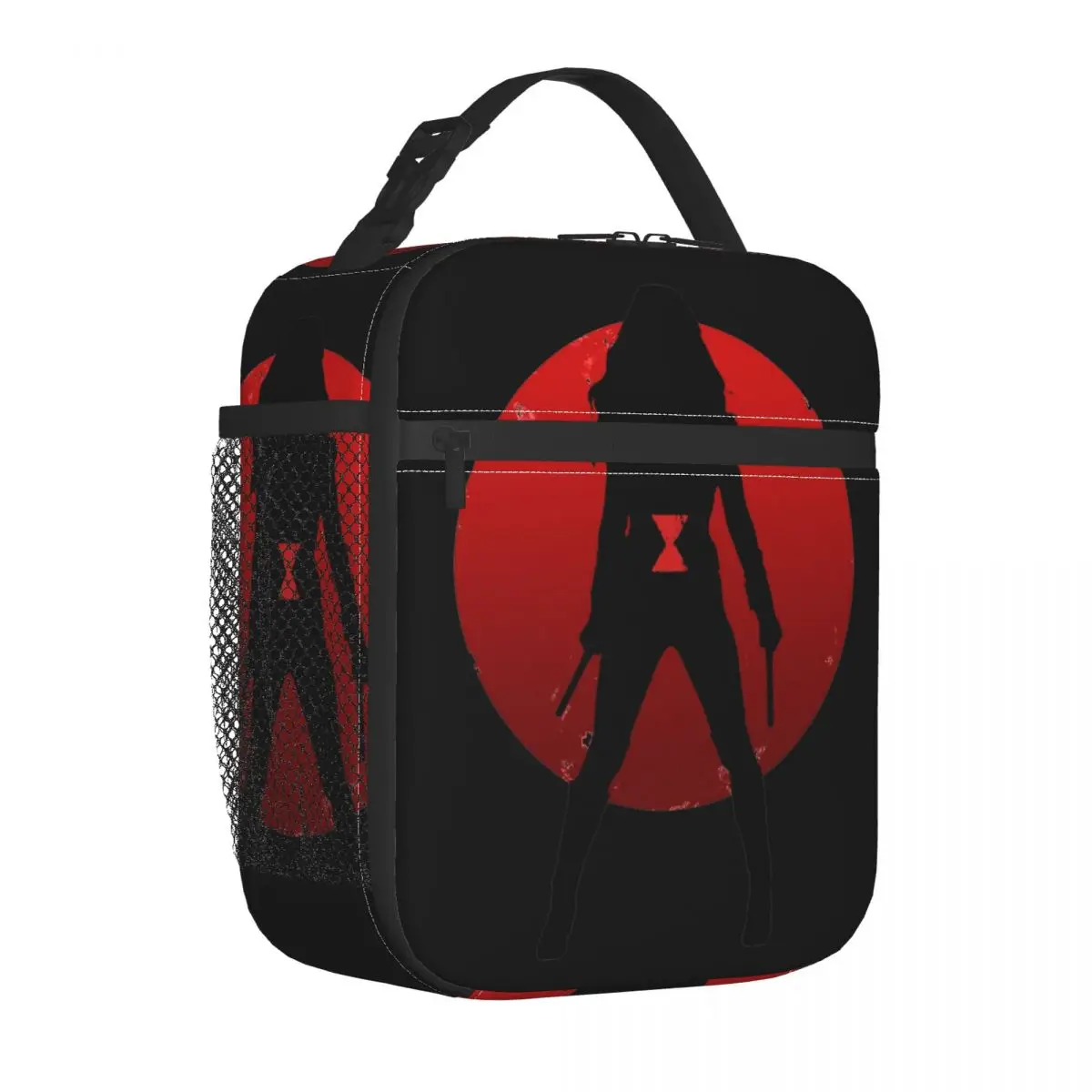 

Black Widow Silhouette Emblem Insulated Lunch Bags Leakproof Meal Container Thermal Bag Tote Lunch Box Travel Food Handbags