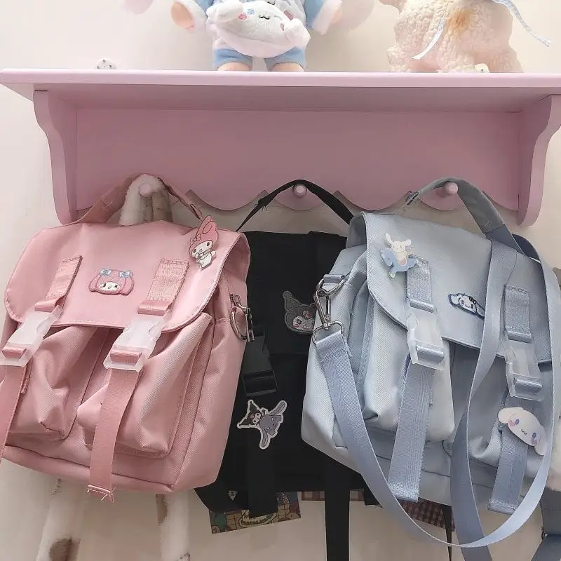Kawaii Sanriod Cinnamoroll Kuromi Mymelody аниме серия Повседневный школьный рюкзак для студентов