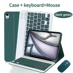 Detachable Keyboard Case with Pen Holder - Korean (Dark Green 2)