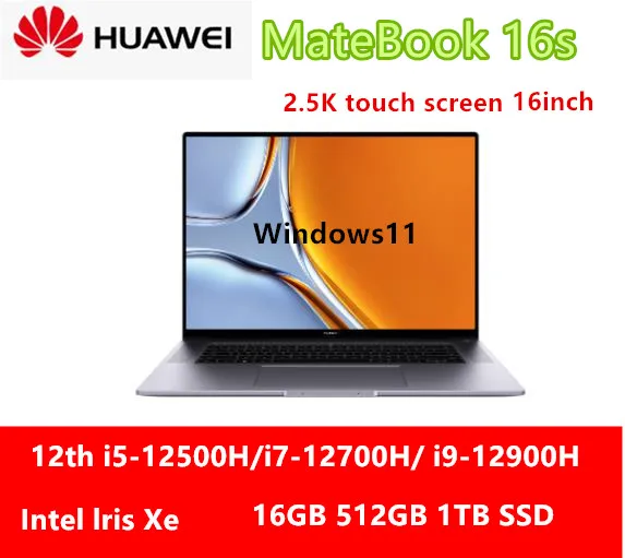 Huawei MateBook 16s laptop 2022 Intel i7-12700H/i9-12900H 16GB RAM 512GB  1TB SSD Computer 16.0inch 2.5K Touch Screen NoteBook PC