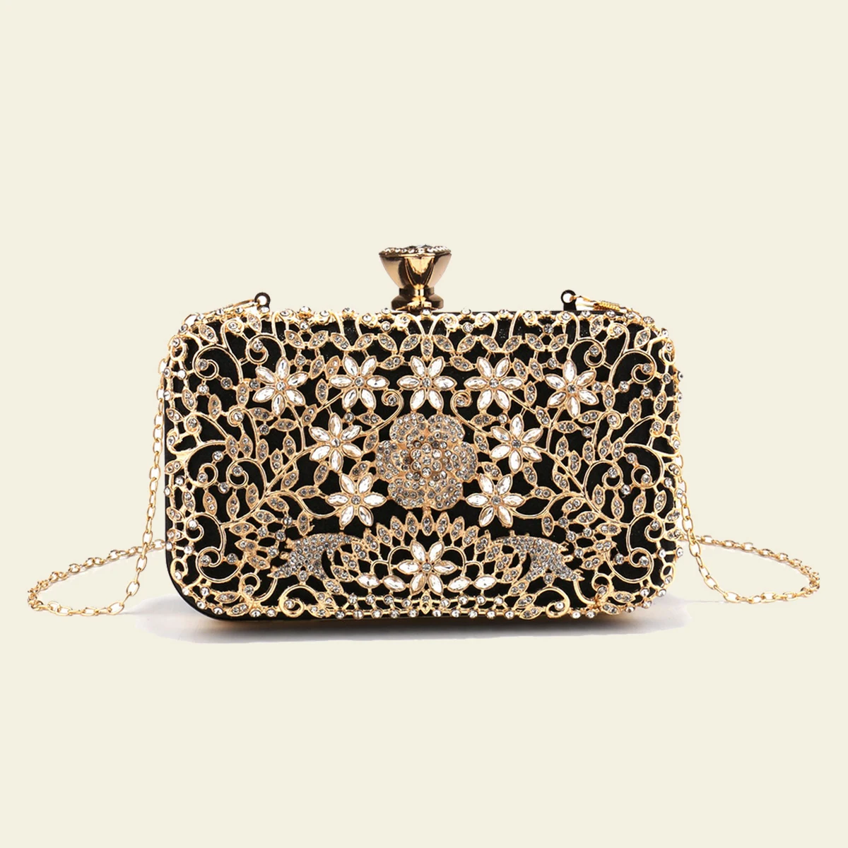 مفرغ من الماس نمط مخلب ، أحجار الراين المعدنية الف...