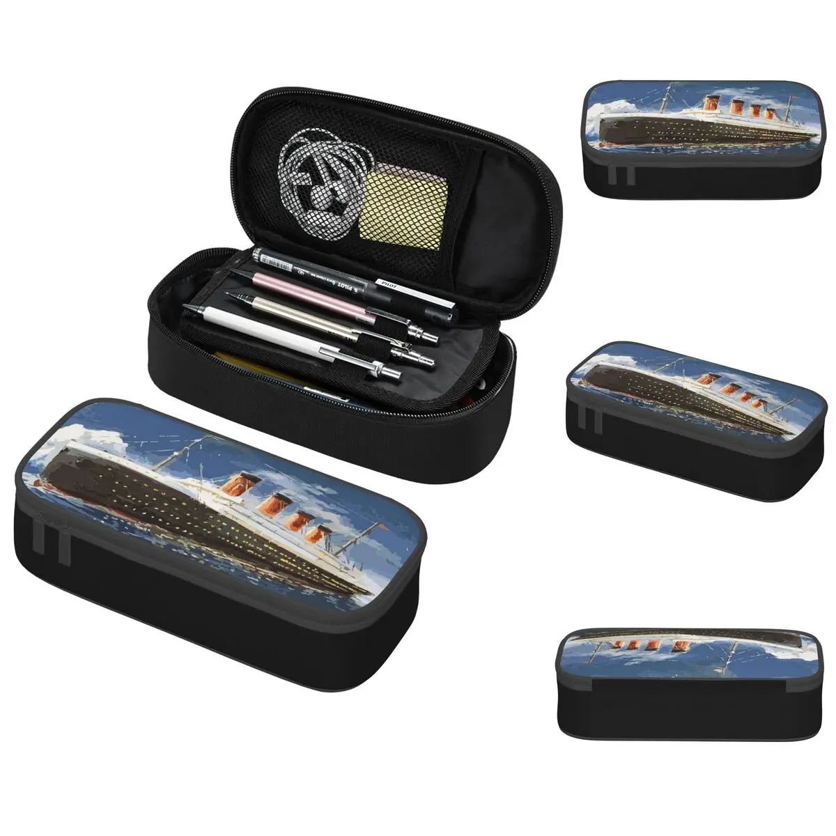 Pencil Cases Large Capacity Pen Bags Pen Box Pencil Pouch For Boys Girls Students Titanic