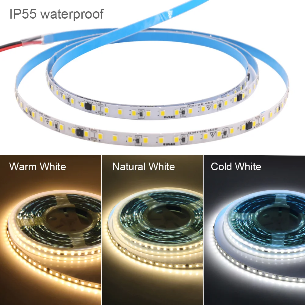 Description Picture 4 of itemLED Strip Light Tape 220V 5m 10m 20m 50m Waterproof IP67 IP55 2835 120Leds Flexible Lamp Lighting Home Decor Warm Natural White