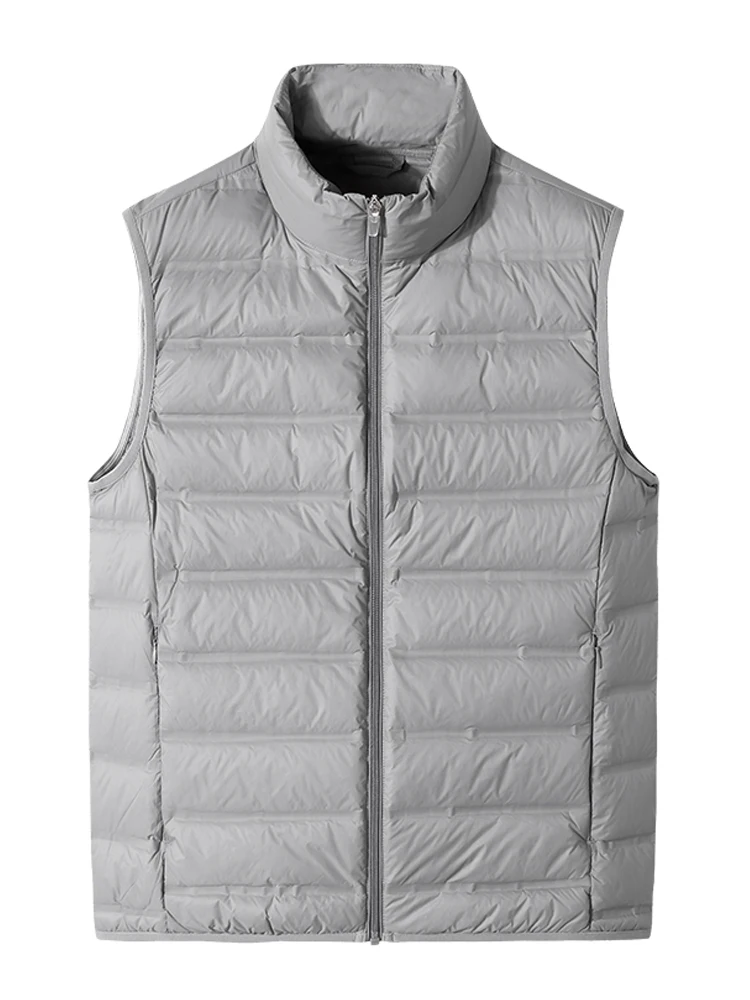 90% White Duck Down Padded Winter Ultra-Light Vest Men Sleeveless Jacket Slim Puffer Waistcoat Warm Gilet Coats Plus Size 8XL men down vests