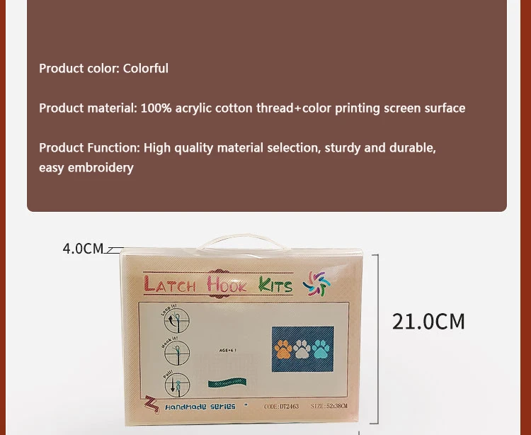 Sunflower Latch Hook Rug Kit 5