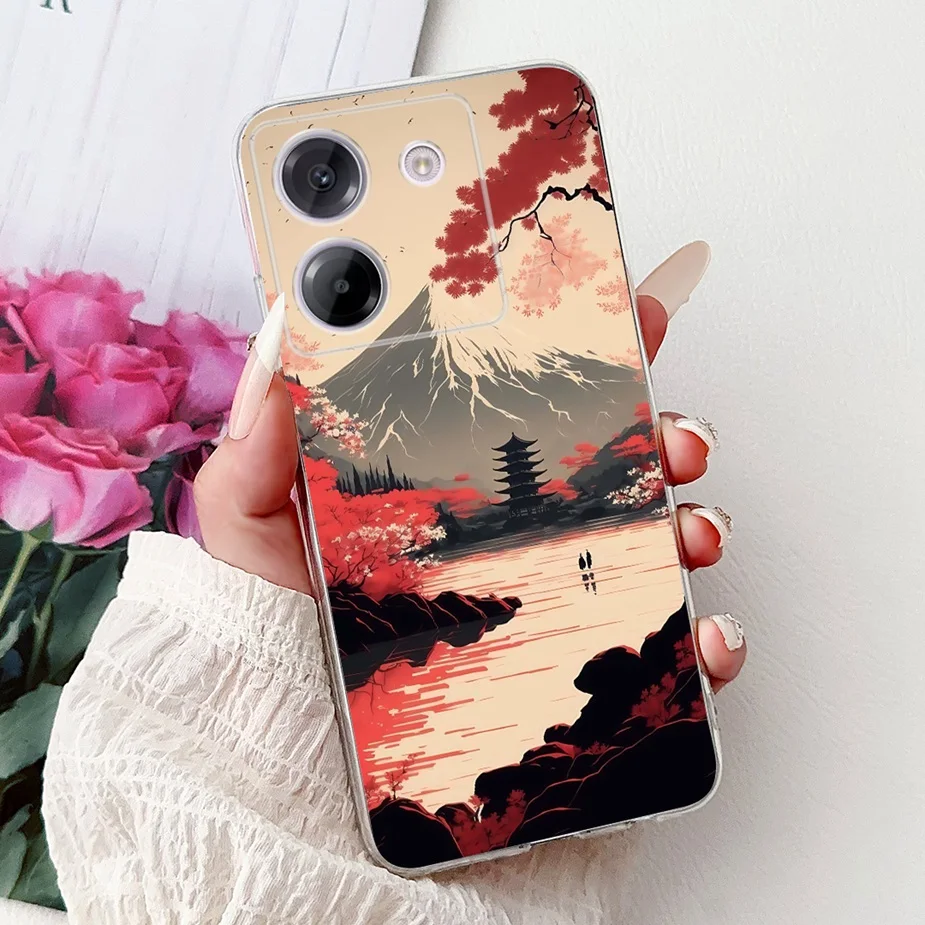 Luxury Fashion Painted Clear Silicone Phone Case - Slim Design