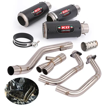 Exhaust System For HONDA CB500F CB500X 2013-2022 Motorcycle Escape Muffler Header Link Pipe Slip On With DB Killer Carbon Steel