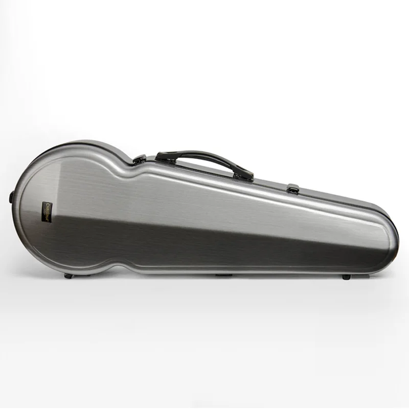 CHRISTINA Viola Case Triangular Silver Gray Max 16 Inches Size Adjustable Hybrid Carbon Fiber Lightweight Waterproof