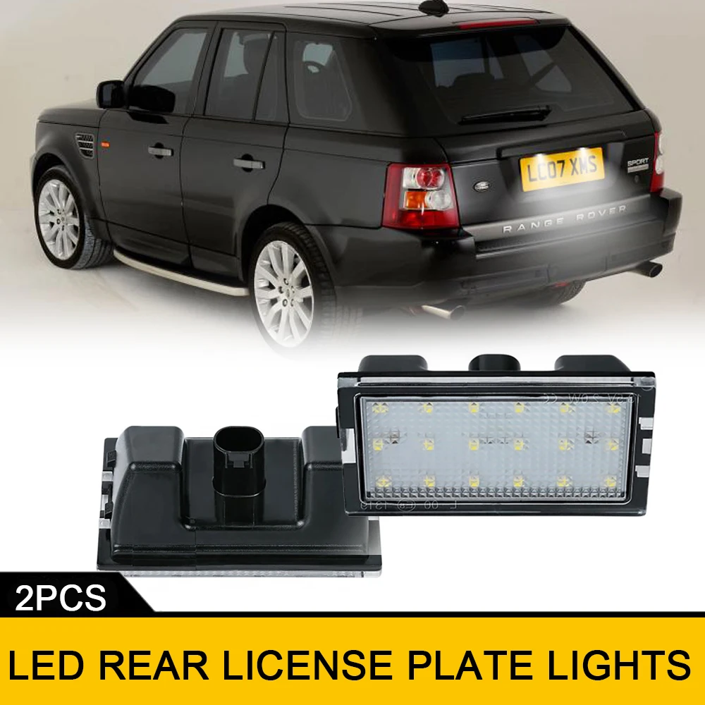 

For Land Rover Discovery LR3 LR4 Freelander LR2 Range Rover Sport 6000K White LED License Number Plate Light Lamp OEM#XFC500040