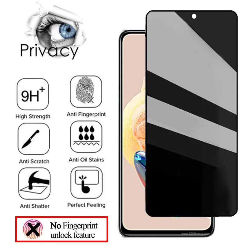 1~3 PCS Anti Spy Tempered Glass For Xiaomi Redmi Note 12 Pro Plus Privacy  Screen Protector Redmi Note12 Pro 5G Global Antiespia Pelicula de Cristal  Templado RedmiNote 12 Pro Front anti-peeping Protective