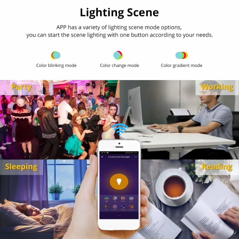 Description Picture 5 of itemTuya Smart Bulb Zigbee GU10 Spotlight RGB+CW Dimmable Smart LED Light Bulb Smart Home Support Alexa Google Home Yandex Alice