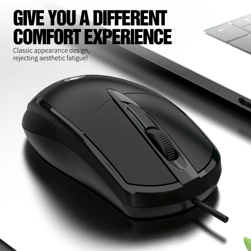 301 Wired Mouse Office Gaming Desktop Computer Laptop Business Mouse USB Optical Mouse - 4