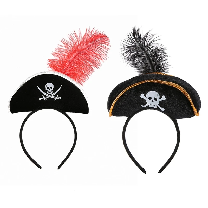 

A2ES Halloween Pirate Headband Halloween Tiaras Day Of The Dead Headband Costume