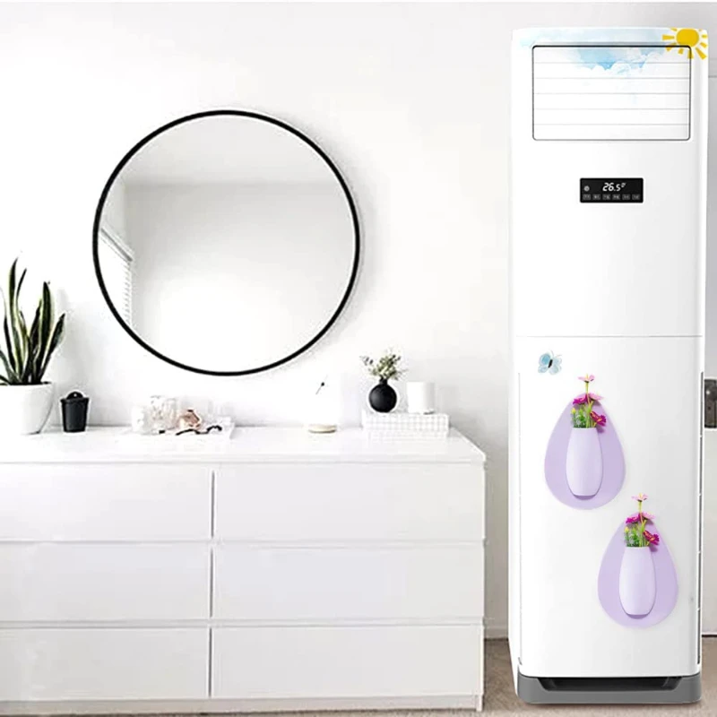 Silicone Flower Vase Self Adhesion Hydroponics Planter Sticker Wall for Glass Wall Window Party Wedding Festival Home 6