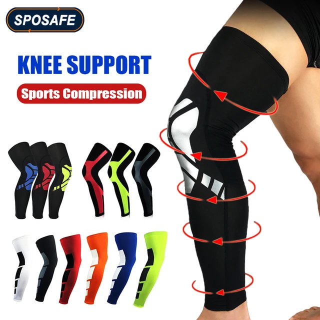 1Pair Sports Long Leg Compression Sleeves Anti-UV Elastic Leg Cover for Men  Women Cycling Running Basketball Football Volleyball - AliExpress
