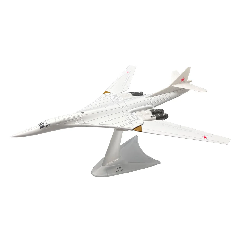 

1:200 Scale Russian Tupolev Tu160 Tu-160 Blackjack Strategic Bomber Diecast Metal Plane Aircraft Model Children Toy Gift