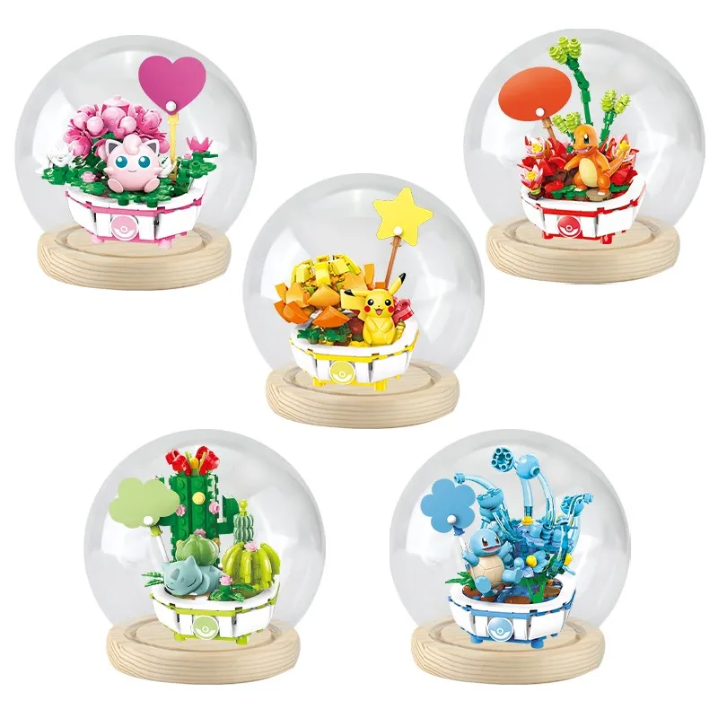 

Keeppley Pok é mon Anime Block Toys Succulent Potted Plants Pikachu Handmade BirthdayGifts For BoysGirls New Toy Bricks For 2024