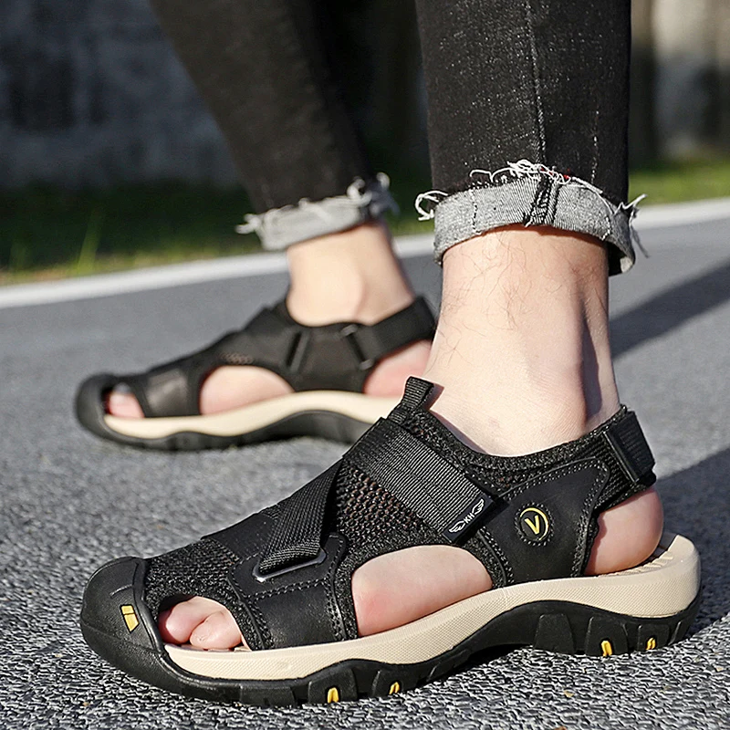 Men's Casual Beach Sandals With Breathable Quick-dry Soft Sole_voghion.com