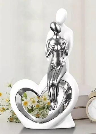 

Мужские и женские парные креативные керамические украшения, домашние фигурки, ремесла для винного шкафа, современное гальваническое покрытие для гостиной, телевизора