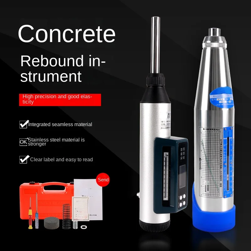 

Rebound Hammer Anti-Pressure High-Strength Digital Display Mechanical Rebound Hammer Brick Mortar Concrete Detector