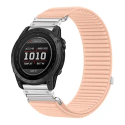 Quick Fit Nylon Strap - 20mm to 26mm Adjustable Bracelet - QuickFit 22mm (Light pink - S)