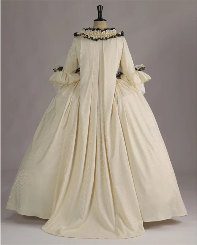 Bata a la francaise para mujer, vestido rococó de María Antonieta