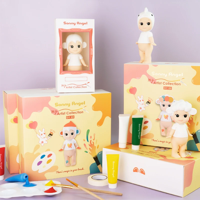 

SonnyAngel Japanese AC-DIY Self-painted Doll Suit Trendy Play Blind Box Hand-made Ornaments Car Toy