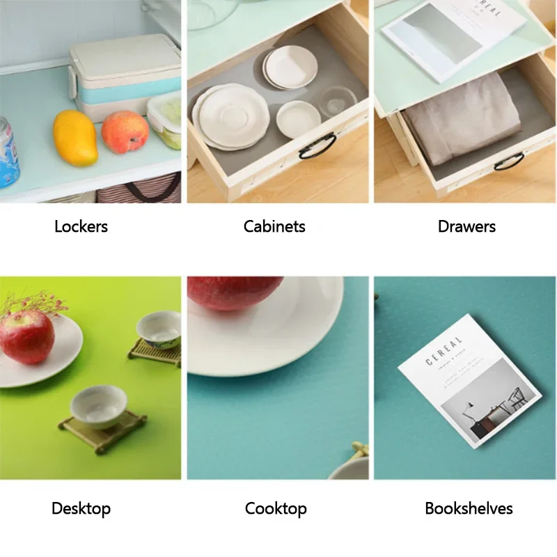 Description Picture 2 of itemReusable Shelf Cover Liners Cabinet Mat Drawer Mat Moisture-Proof Waterproof Dust Anti-Slip Fridge Kitchen Table Pad Paper