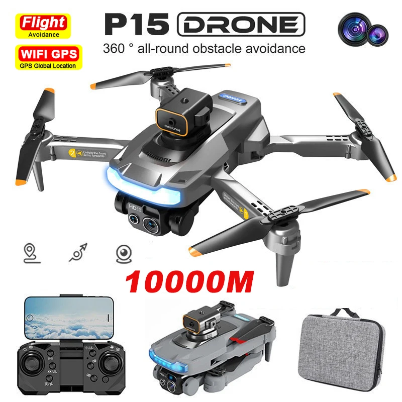 Hot Toys P15 Drone 8K Fotocamera Professionale 8K Gps Hd Fotografia Aerea Dual-Camera Omnidirezionale Drone Per Evitare Gli Ostacoli